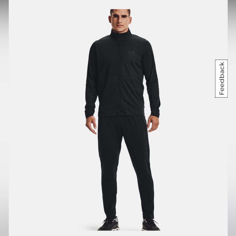 Like New! Under Armour Men's Black Jogger Pants Zipper Pockets & Zipper Pant Leg